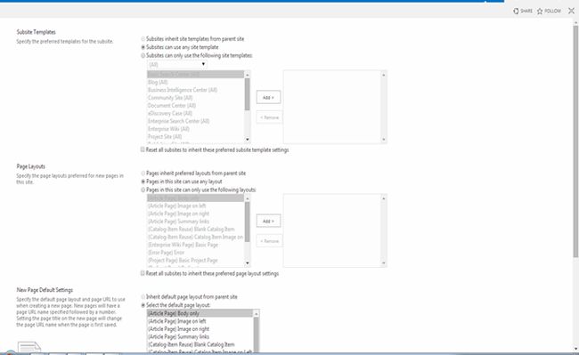 Page Layouts and Site Templates